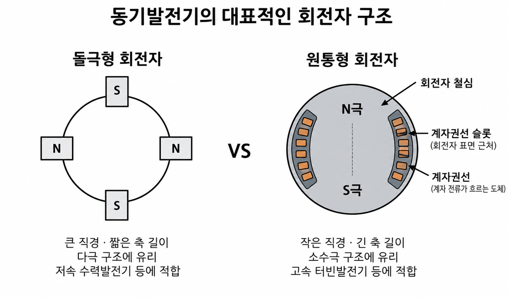 동기발전기회전자구조