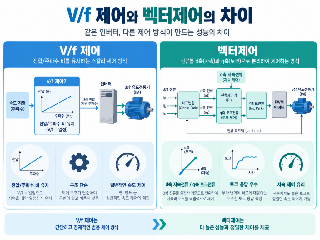 V/F 제어와 벡터제어의 차이