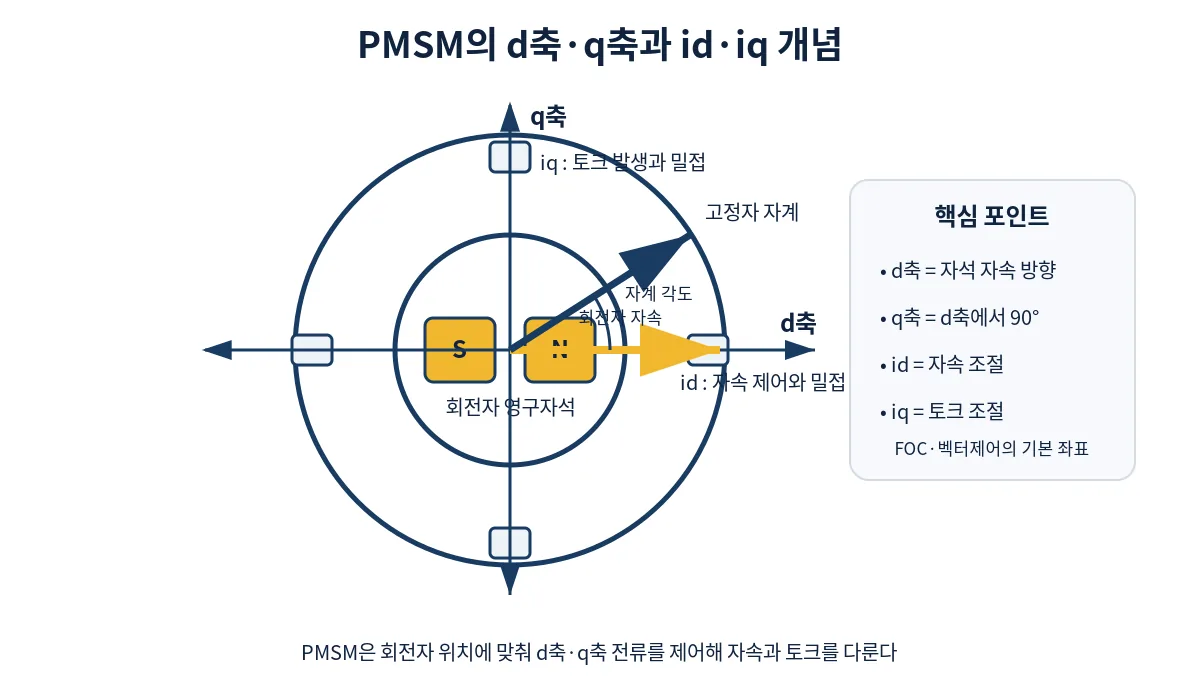 영구자석 동기전동기의 d축·q축 개념